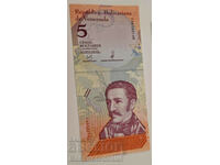 Venezuela 5 Bolivares 2018 Pick 102 Ref 0149