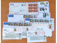 Cyprus - traveled postal envelopes with small