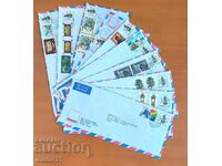 Cyprus - traveled postal envelopes with small