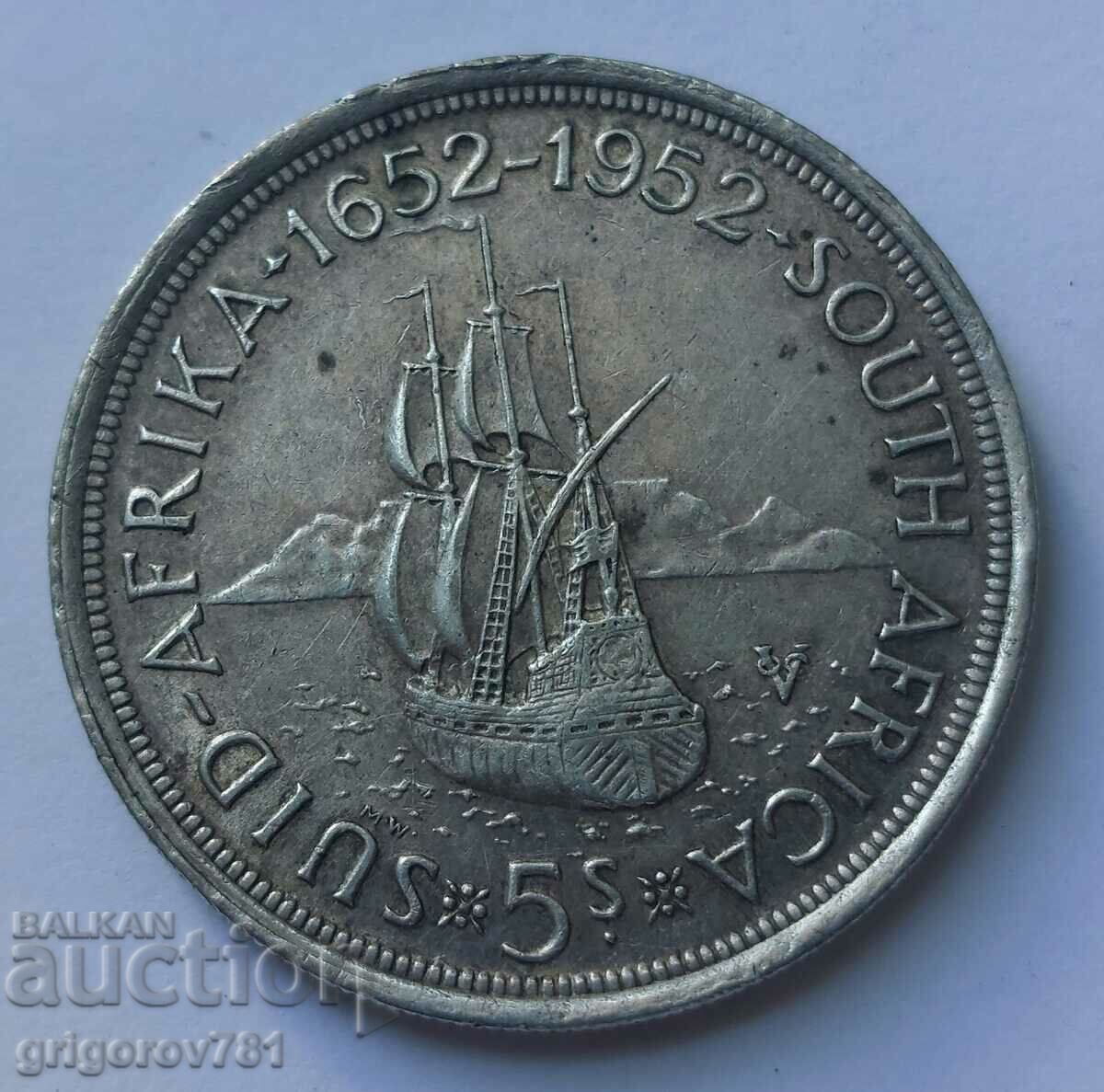 5 Shillings Silver 1952 South Africa - Silver Coin #4