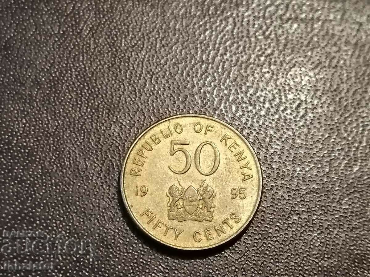 Kenya 50 cents 1995