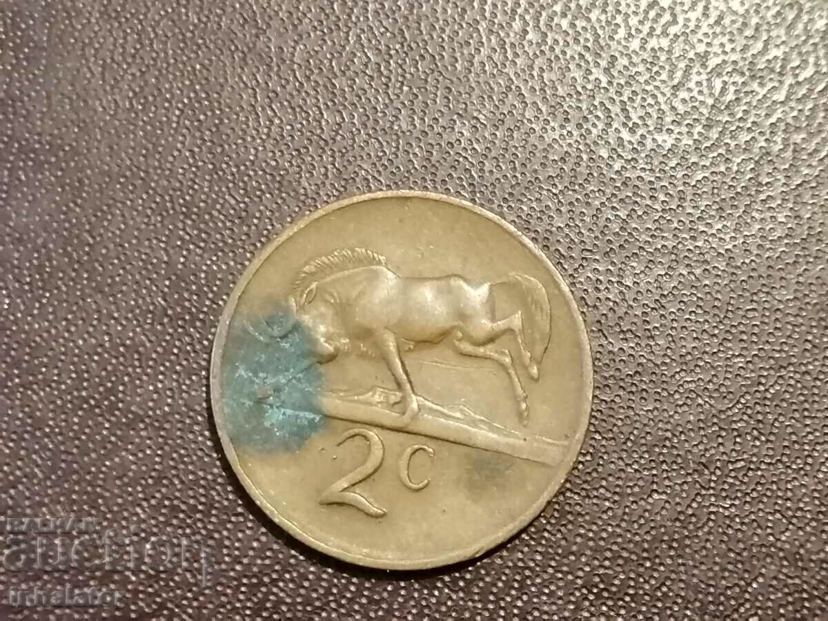 1975 Africa de Sud 2 cenți