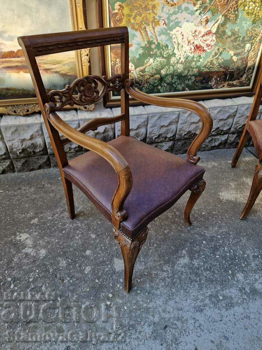 Παράδοση Ένα ζευγάρι υπέροχες πολυθρόνες αντίκες Louis 15