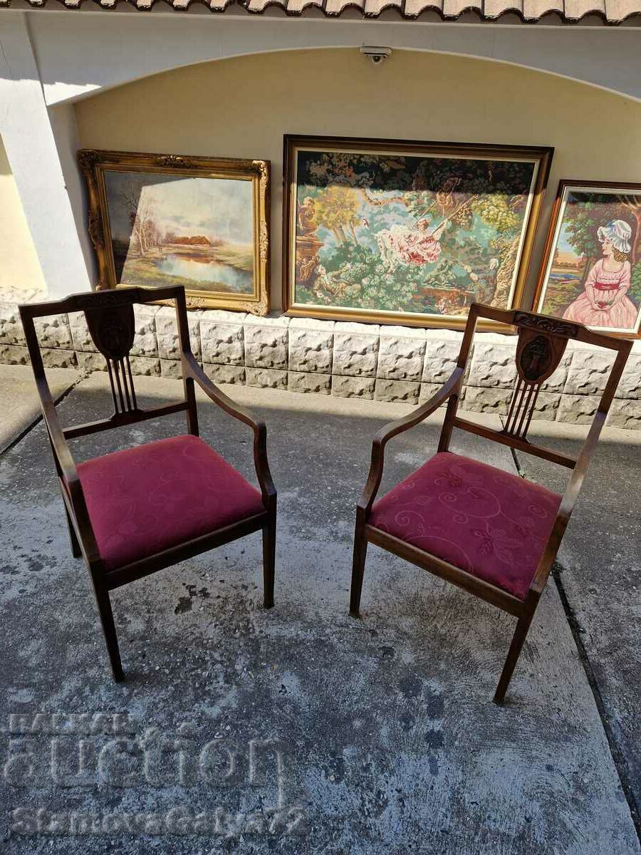 A lovely pair of Biedermeier armchairs