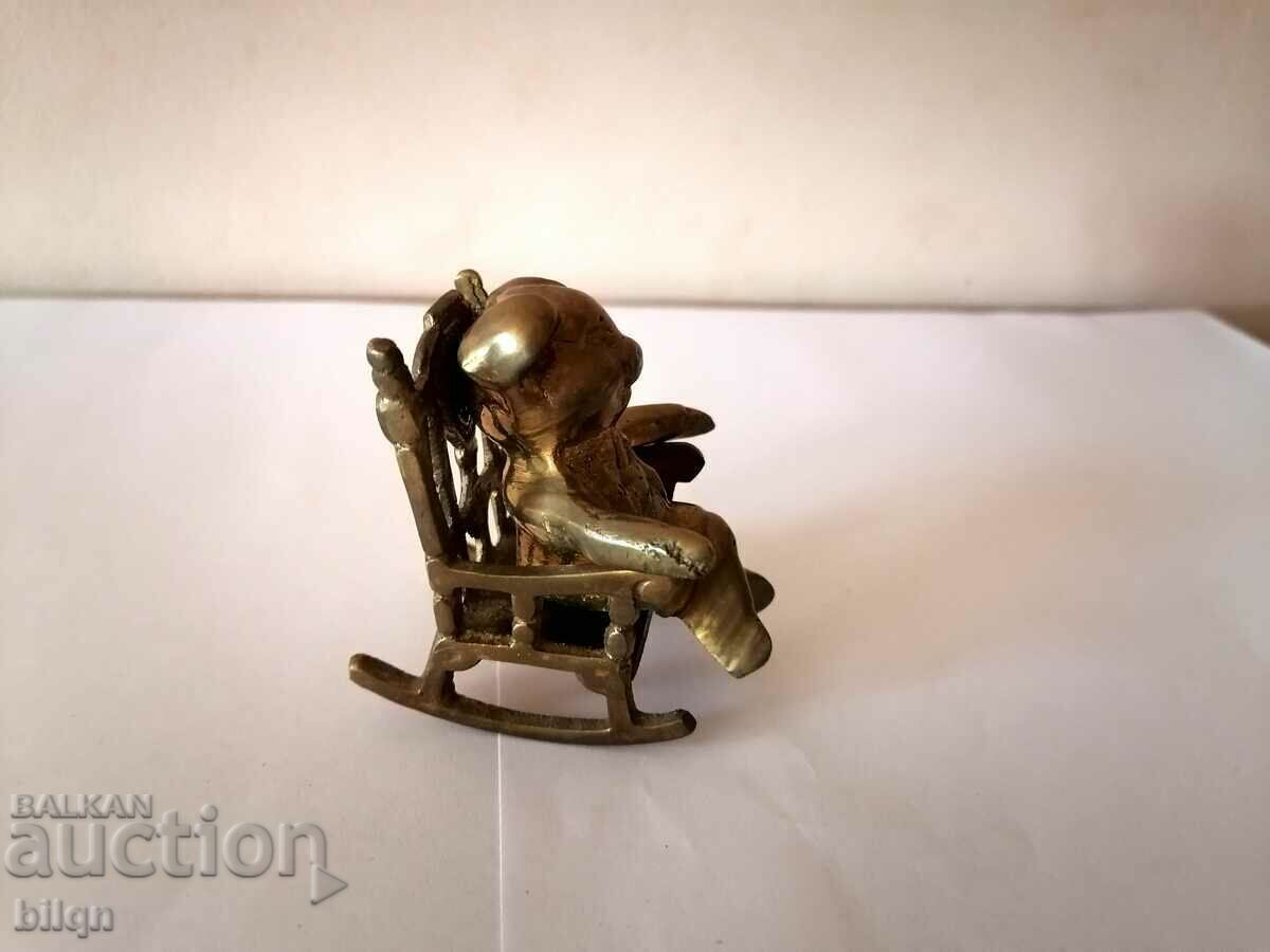 Collectible Bronze Figurine Piglet On Rocking Chair with price 22.21 BGN | € 11.36 Collectible Bronze Figurine Piglet On Rocking Chair with price 22.21 BGN | € 11.36