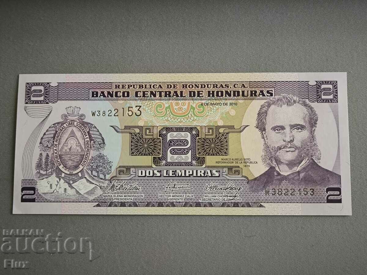 Bancnota - Honduras - 2 lempira | 2010