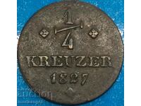 1/4 Kreuzer 1827 Germany Hessian Med