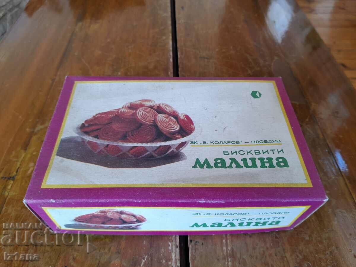 An old box of Raspberry Biscuits with price 16.00 BGN | € 8.18 An old box of Raspberry Biscuits with price 16.00 BGN | € 8.18