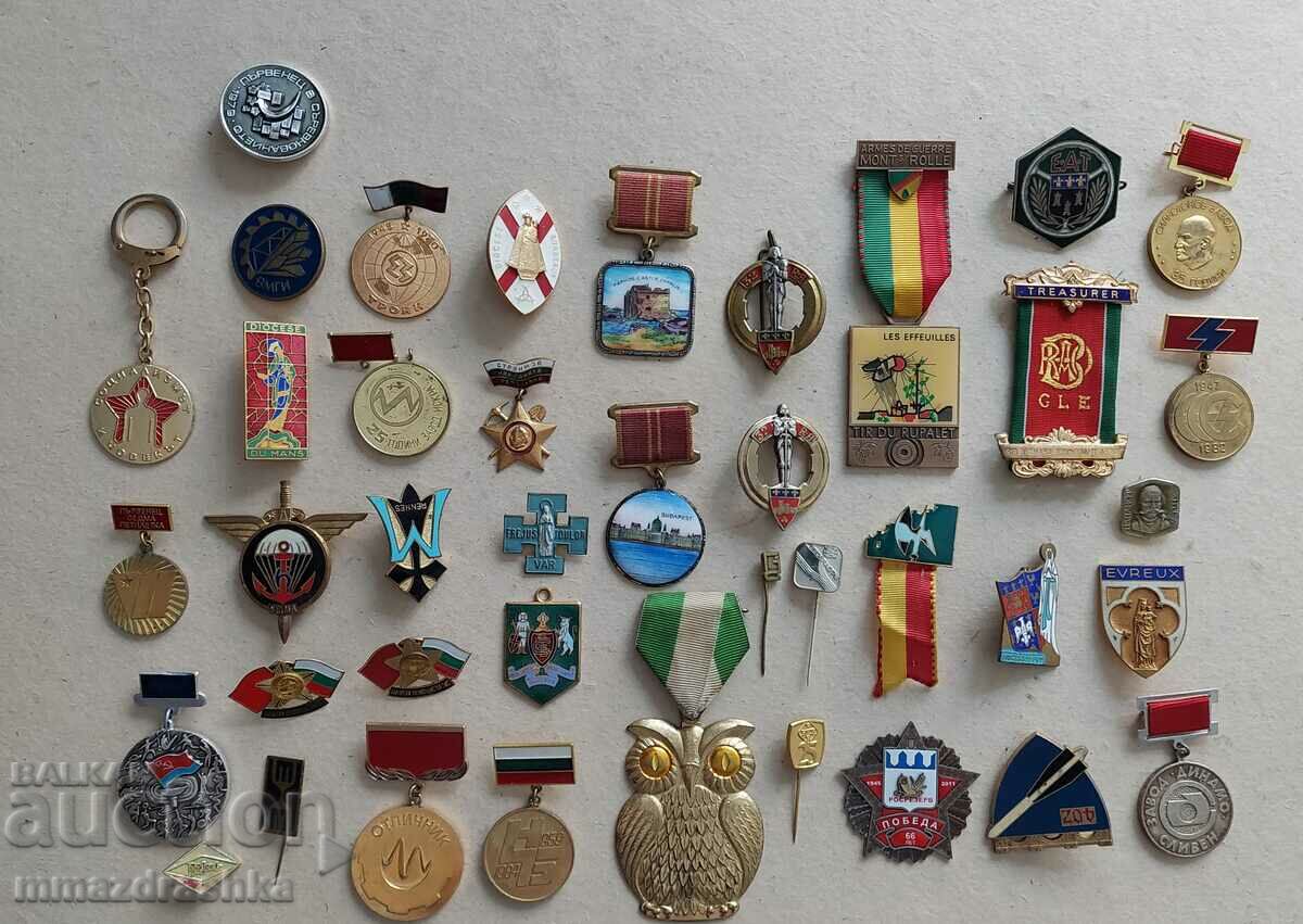 Badges, medals for collection