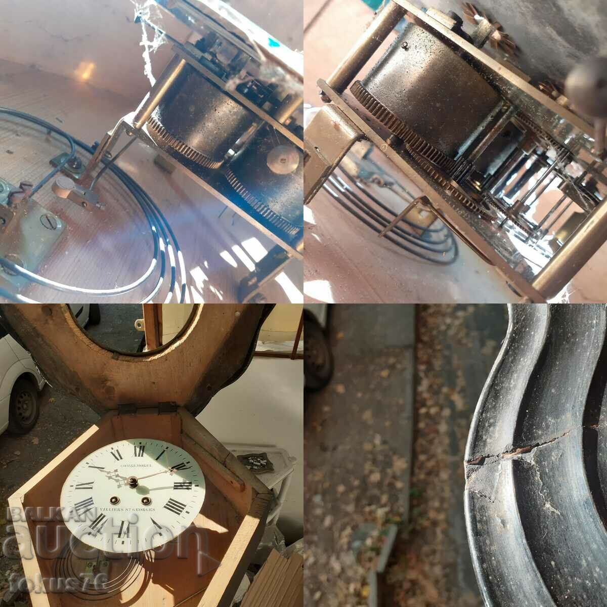 A great antique mother of pearl inlaid wall clock - 7 A great antique mother of pearl inlaid wall clock - 7