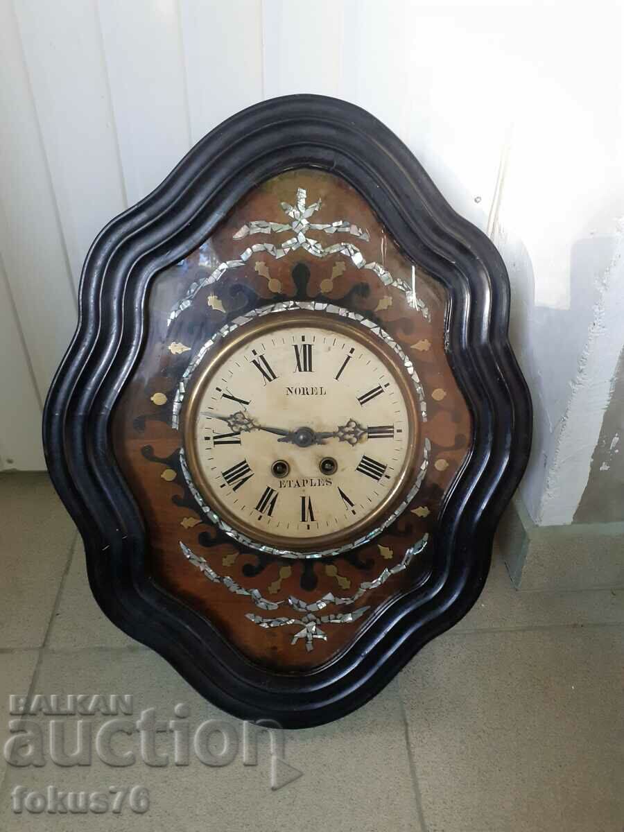 A lovely antique mother of pearl inlaid wall clock with price 450.00 BGN | € 230.08 A lovely antique mother of pearl inlaid wall clock with price 450.00 BGN | € 230.08