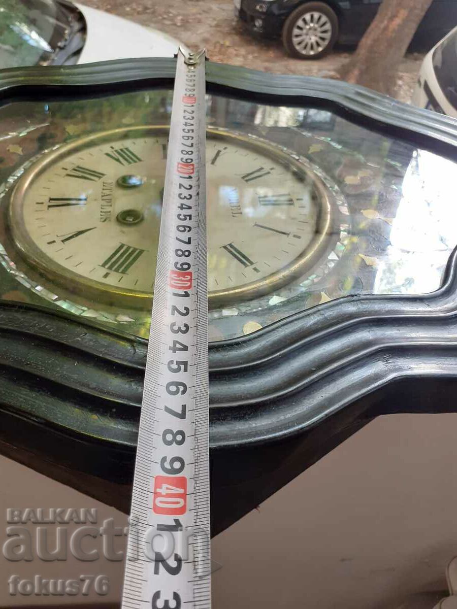 A lovely antique mother of pearl inlaid wall clock - 5 A lovely antique mother of pearl inlaid wall clock - 5