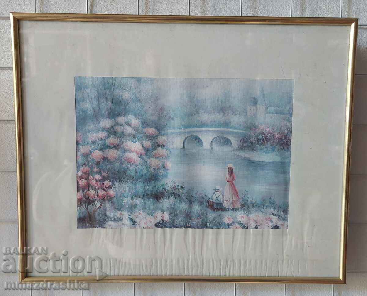 Picture in a metal frame, print 4