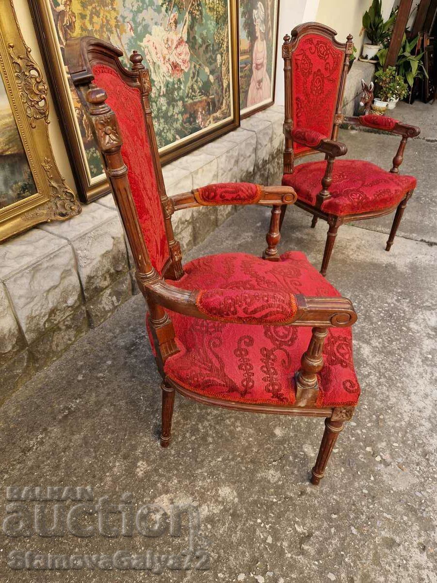 Lovely antique Victorian style armchairs - 6