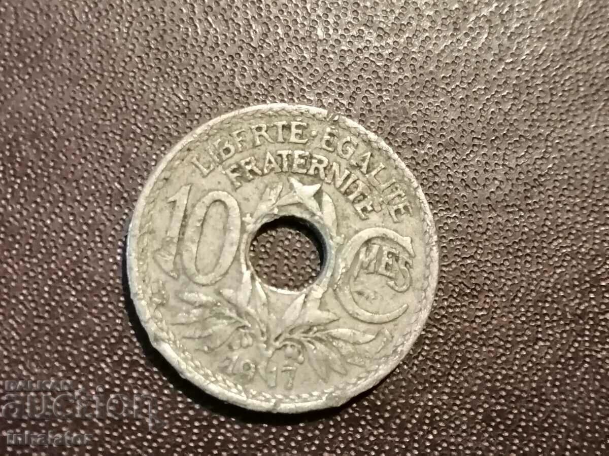 1917 10 centimes Franta