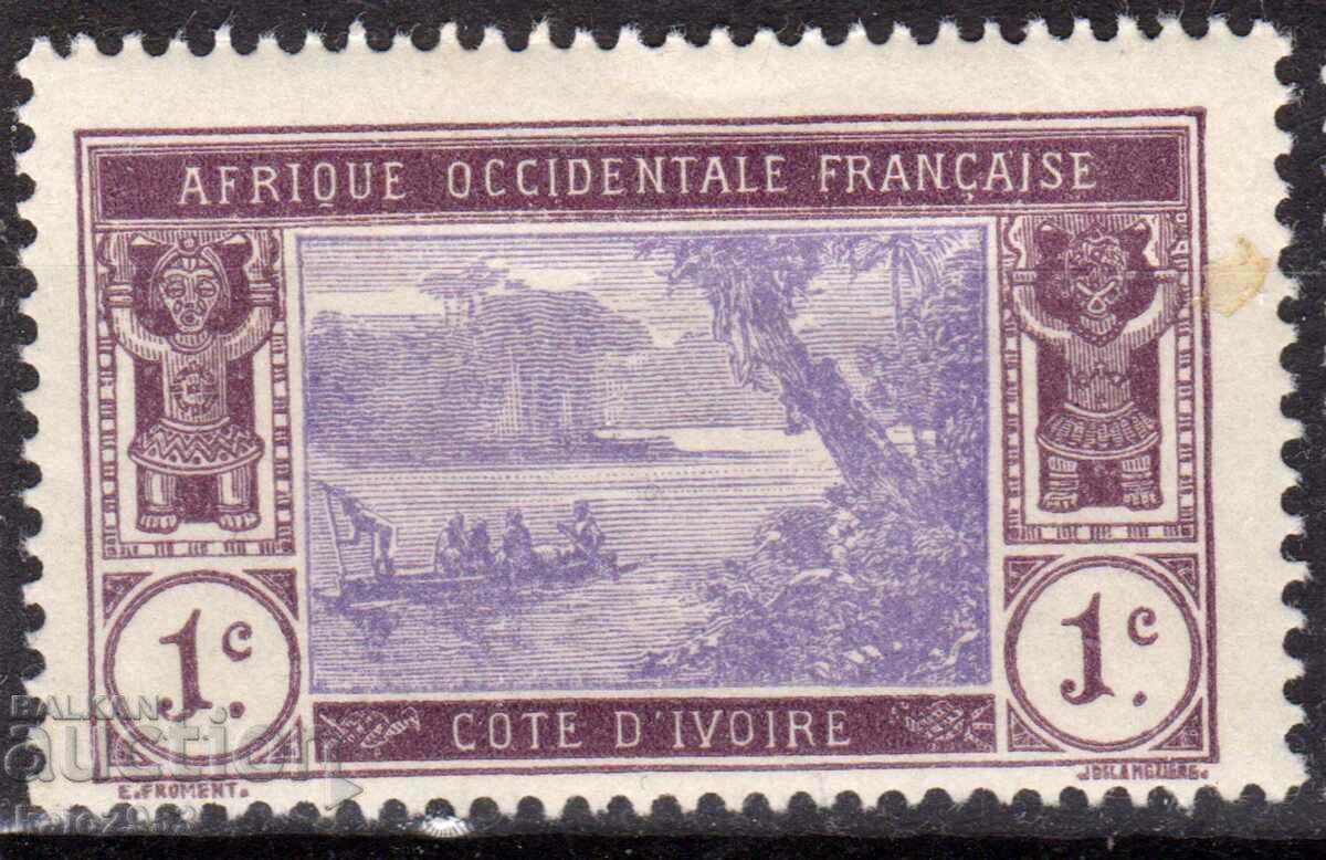 France/Cote D"Ivoire/AOF-1913/22-Regular-Laguna,MLH