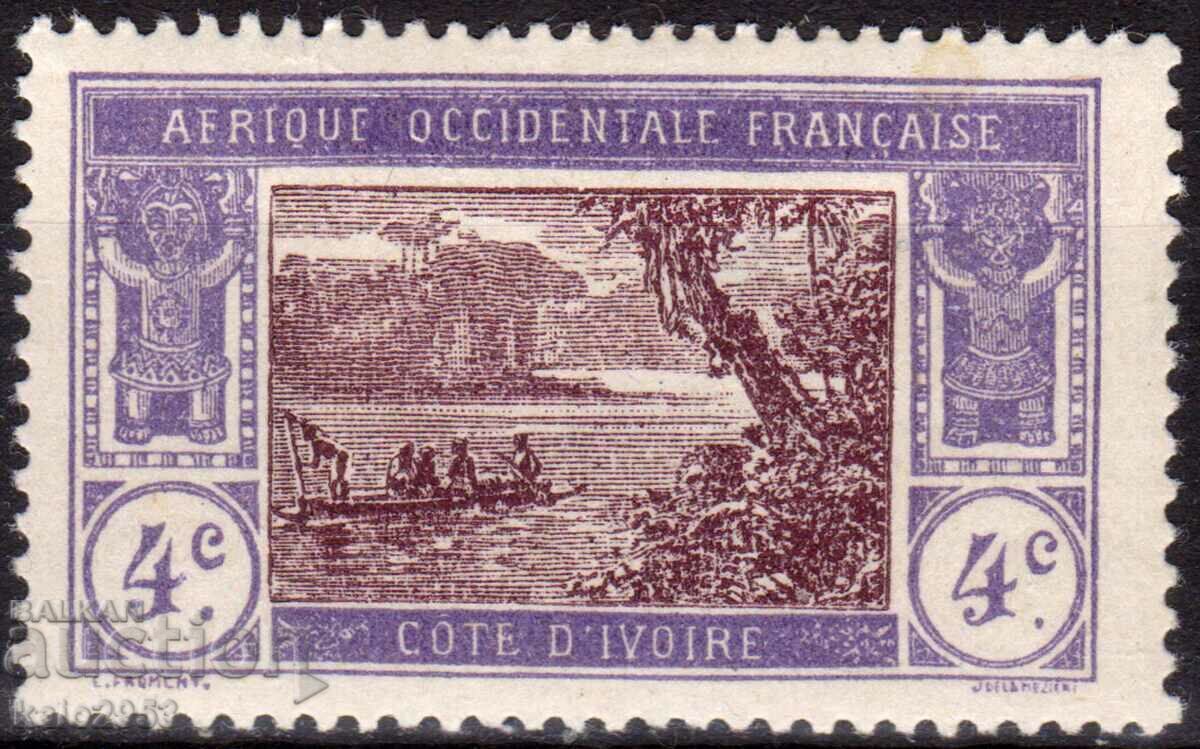 Франция/Cote D"Ivoire/AOF-1913/22-Редовни-Лагуна,MLH