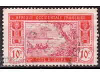 Franța/Cote D"Ivoire/AOF-1913/22-Regular-Laguna, ștampilă