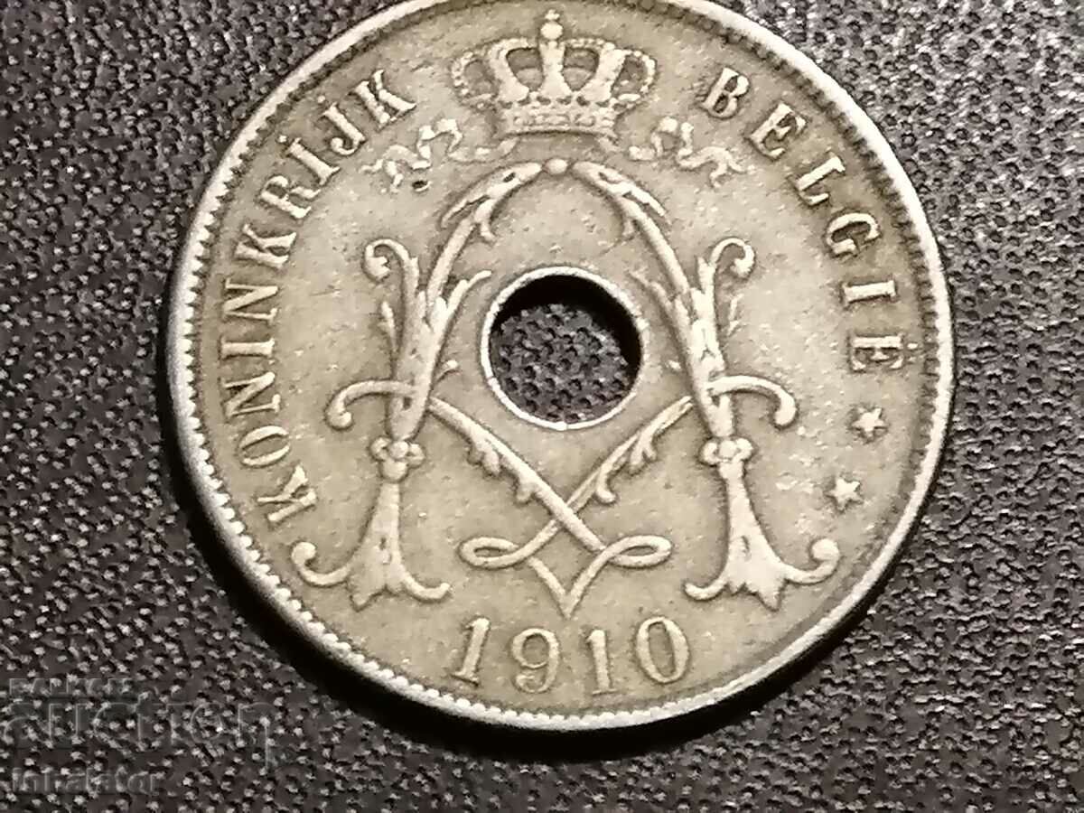 1910 25 centimes Belgium with inscription in Dutch