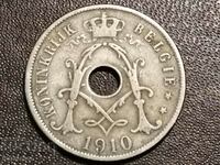 1910 25 centimes Belgium with inscription in Dutch