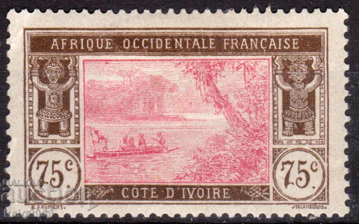 Γαλλία/Cote D"Ivoire/AOF-1913/22-Regular-Laguna,MLH