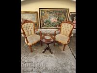 A pair of lovely antique baroque armchairs