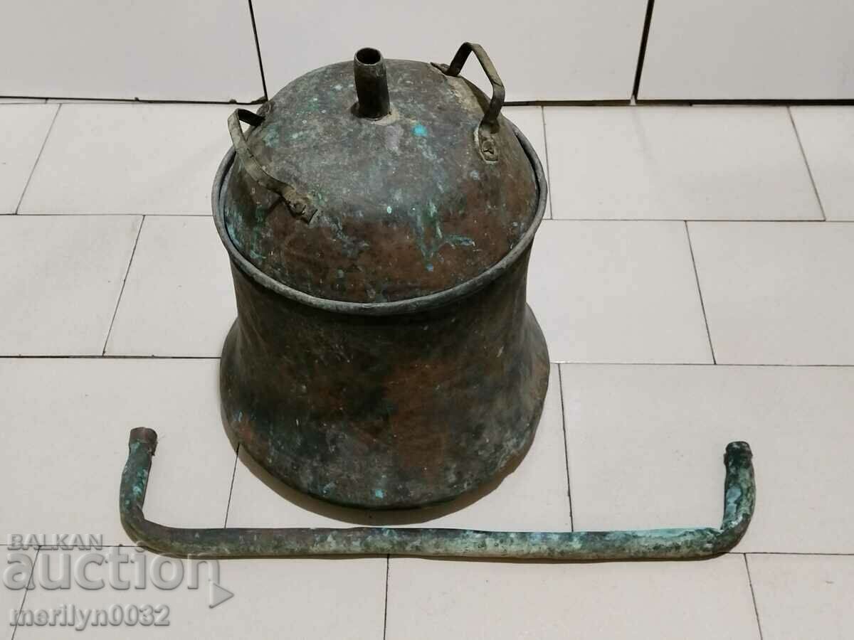 Slum brandy kettle with pipe copper with lid copper vessel - 7 Slum brandy kettle with pipe copper with lid copper vessel - 7