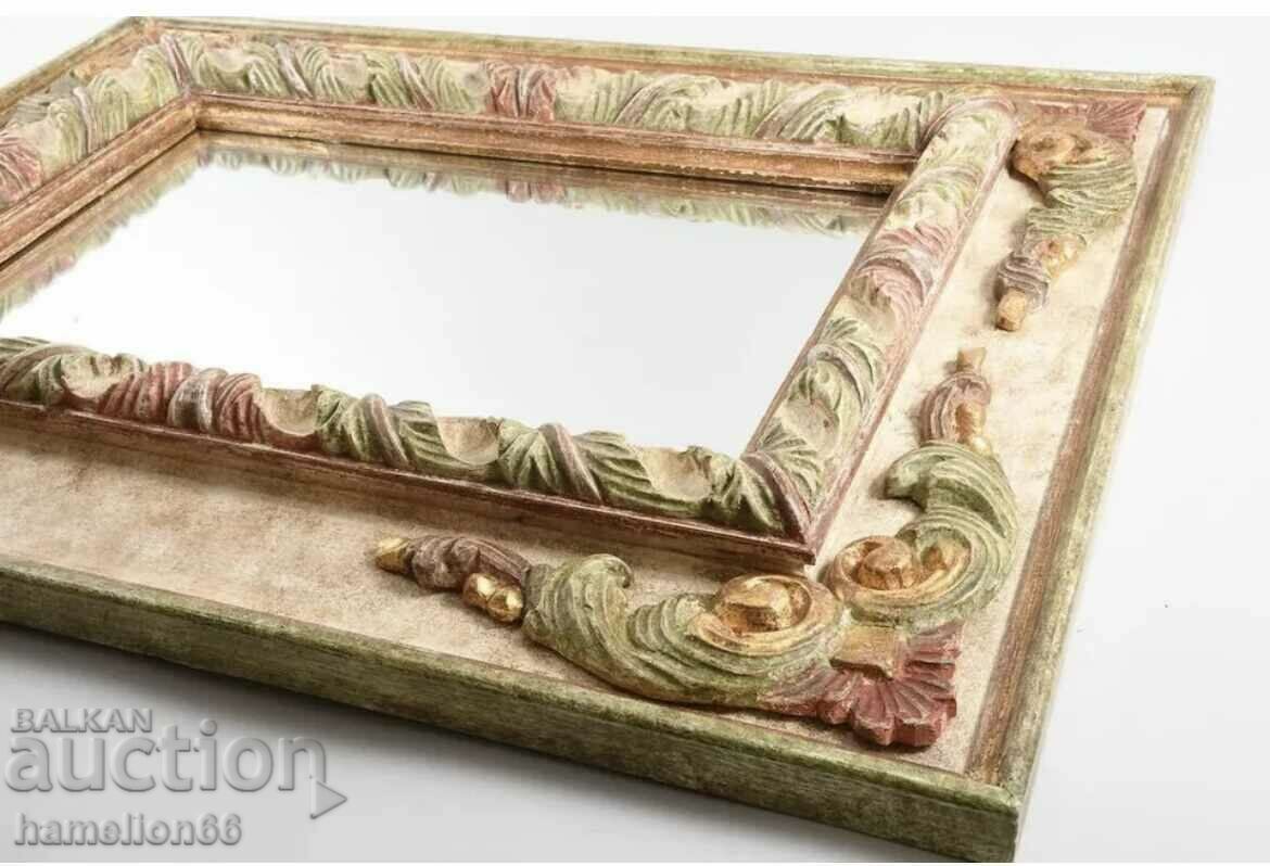 Mirror, wooden frame, retro style. Old workmanship with price 330.00 BGN | € 168.73