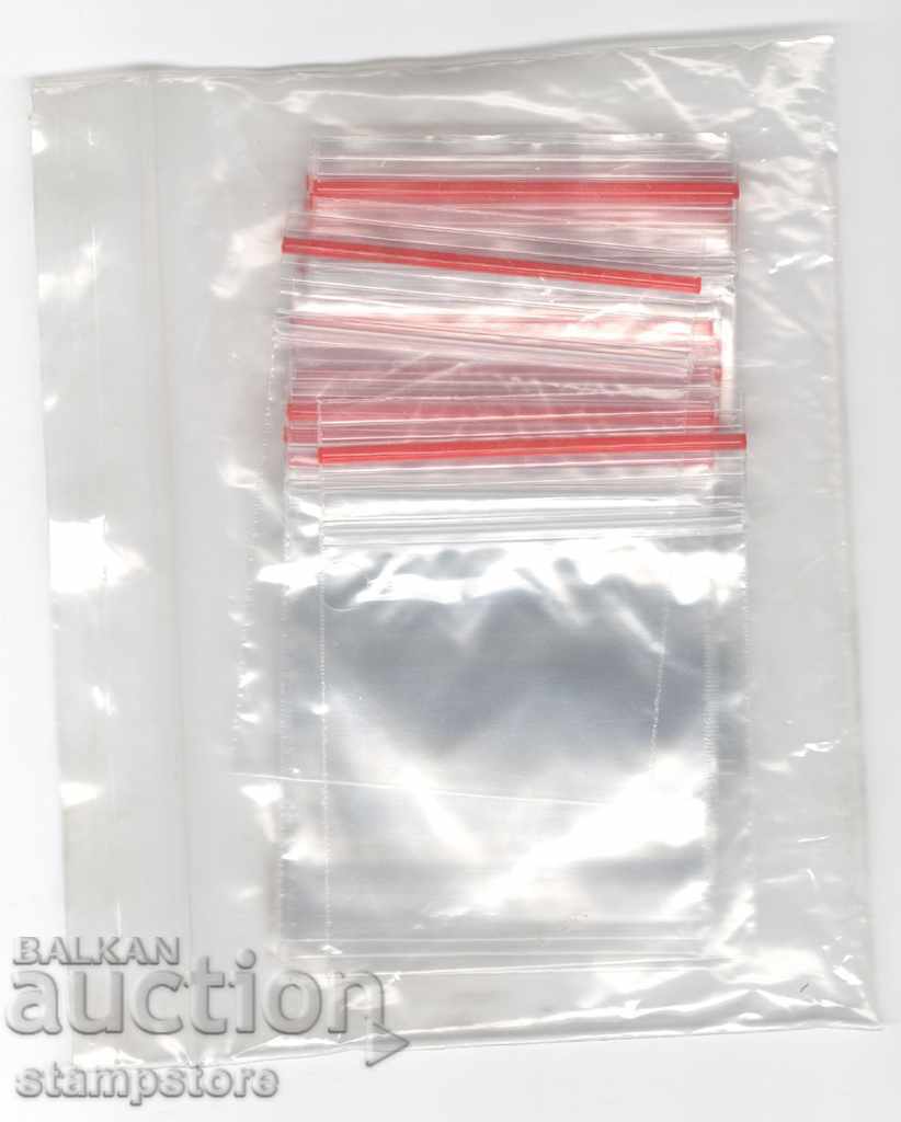 Pack of 100 ziplock bags - 5/5 cm