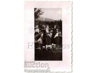 SMALL OLD PHOTO YOUNG WOMEN IN FOLK COSTUME G966