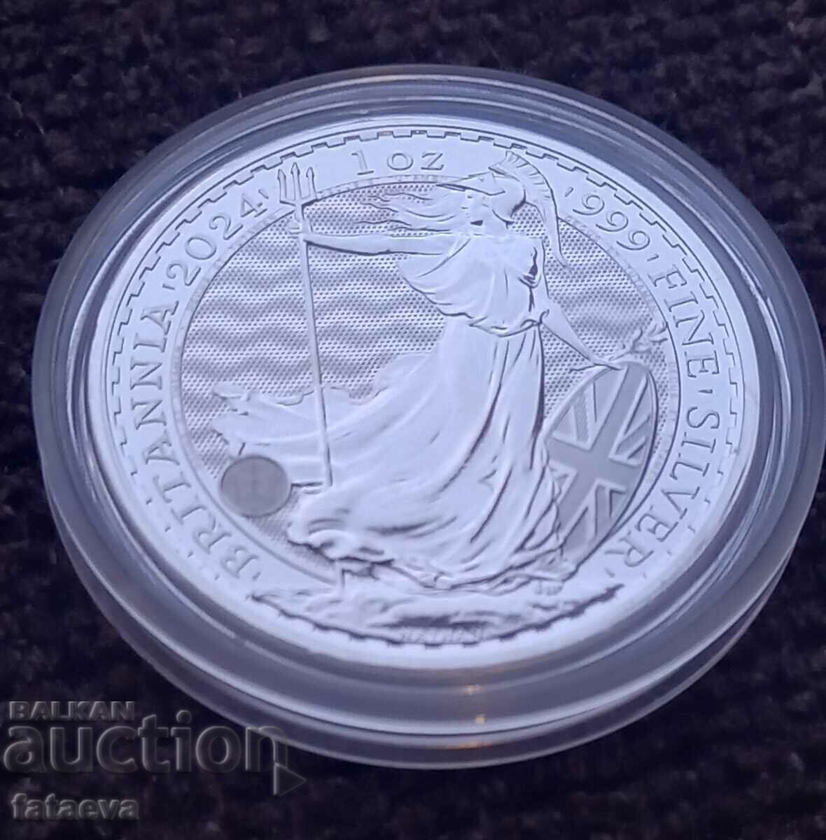 Британия 1 OZ сребро, 2024, Чети описанието.