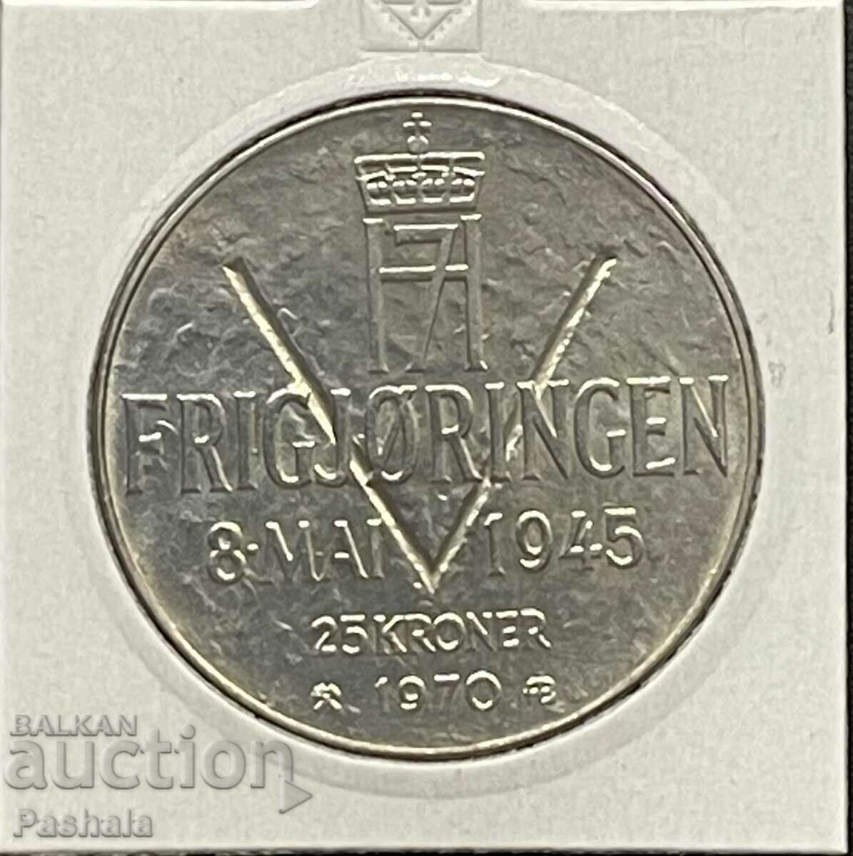 Norvegia 25 de coroane 1970