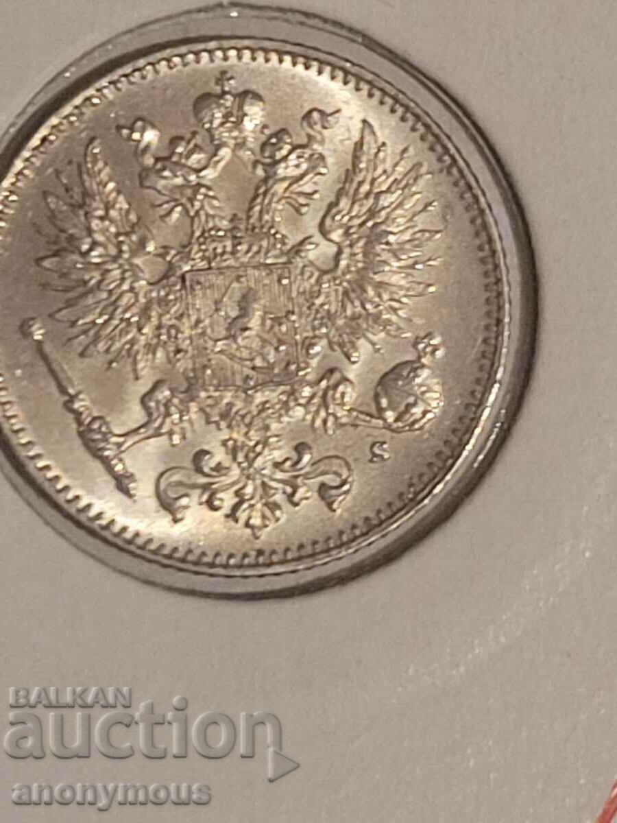 Finlanda, Rusia 50 peni monedă de argint 1914 Finlanda, Rusia 50 peni monedă de argint 1914