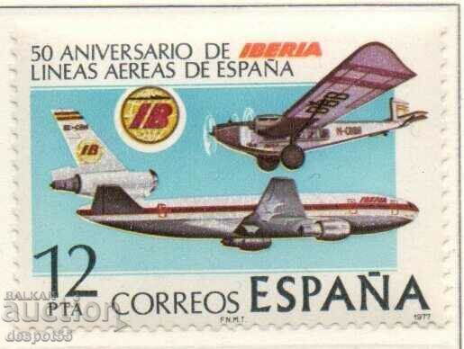 1977. Spain. 50 years of the Spanish IBERIA Airlines.