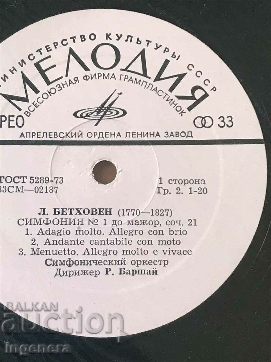 RECORD GRAMOPHONE CLASSICAL MUSIC - BEETHOVEN with price 9.00 BGN | € 4.60 RECORD GRAMOPHONE CLASSICAL MUSIC - BEETHOVEN with price 9.00 BGN | € 4.60