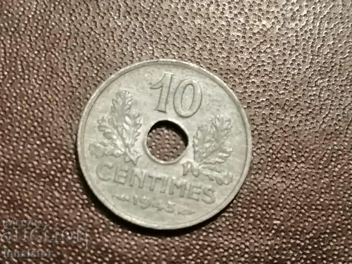 1943 10 centimes France - 17 mm