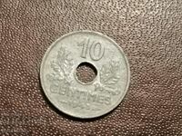 1943 10 centimes Franta - 17 mm