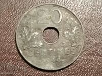 1944 20 centimes France - Zinc rare year