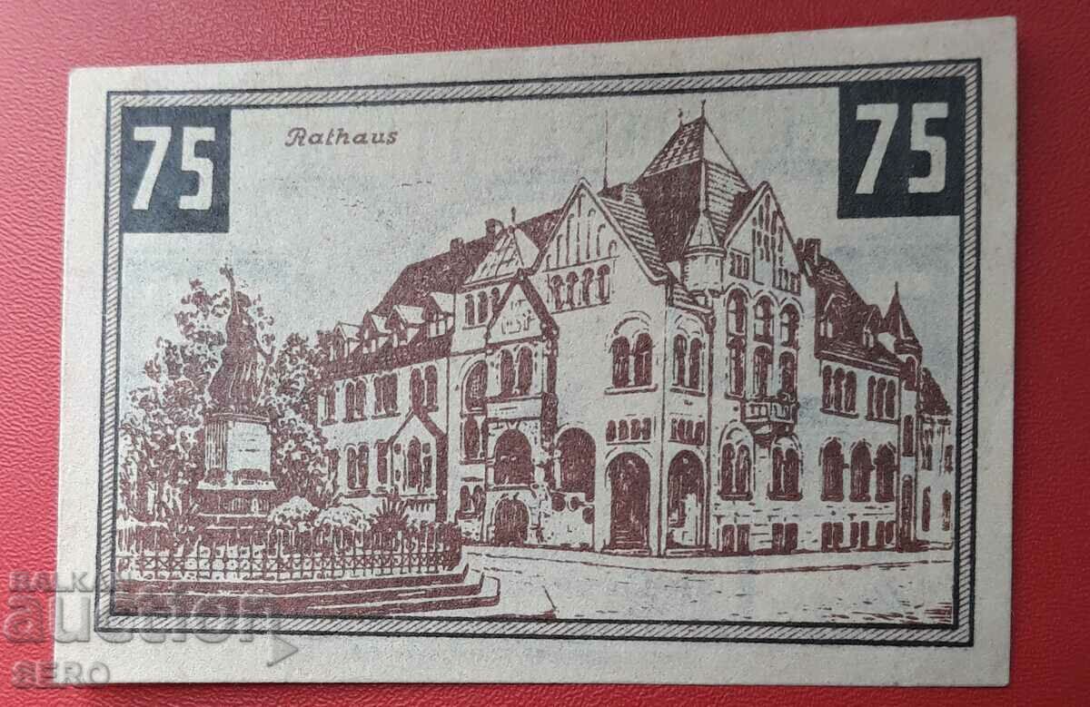 Banknote-Germany-Saxony-Wunstorf-75 pfennig 1922