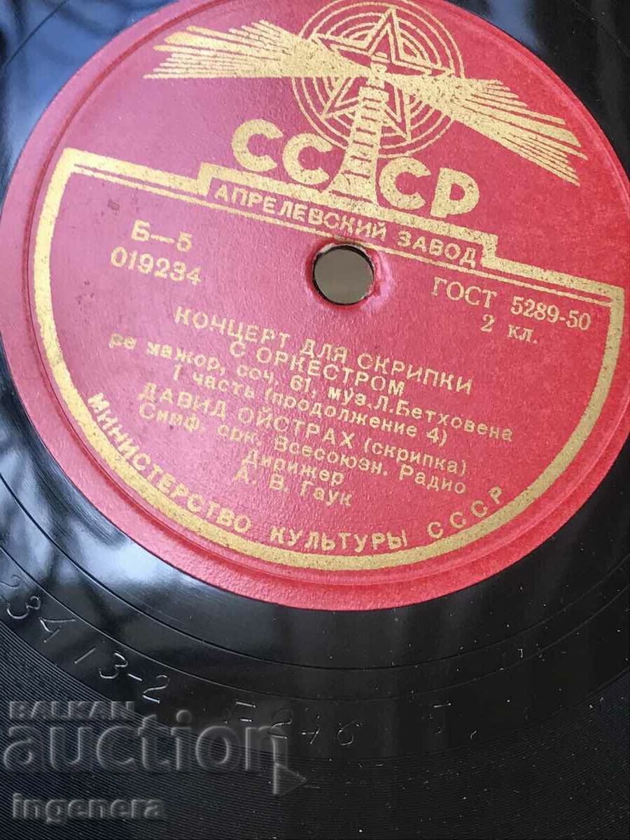 RECORD GRAMOPHONE BAKELITE CLASSICAL MUSIC - BEETHOVEN with price 25.00 BGN | € 12.78 RECORD GRAMOPHONE BAKELITE CLASSICAL MUSIC - BEETHOVEN with price 25.00 BGN | € 12.78