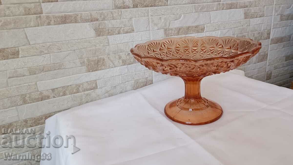 Γυάλινη φρουτιέρα από social - έγχρωμο γυαλί - 5