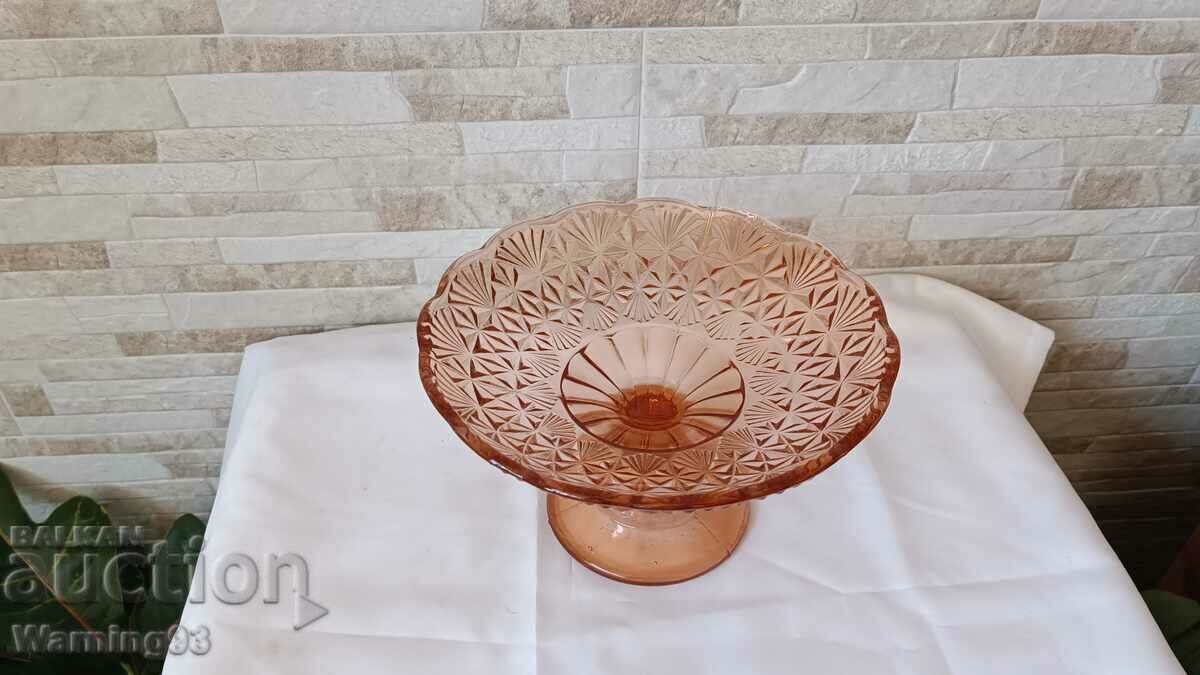 Γυάλινη φρουτιέρα από social - έγχρωμο γυαλί - 7