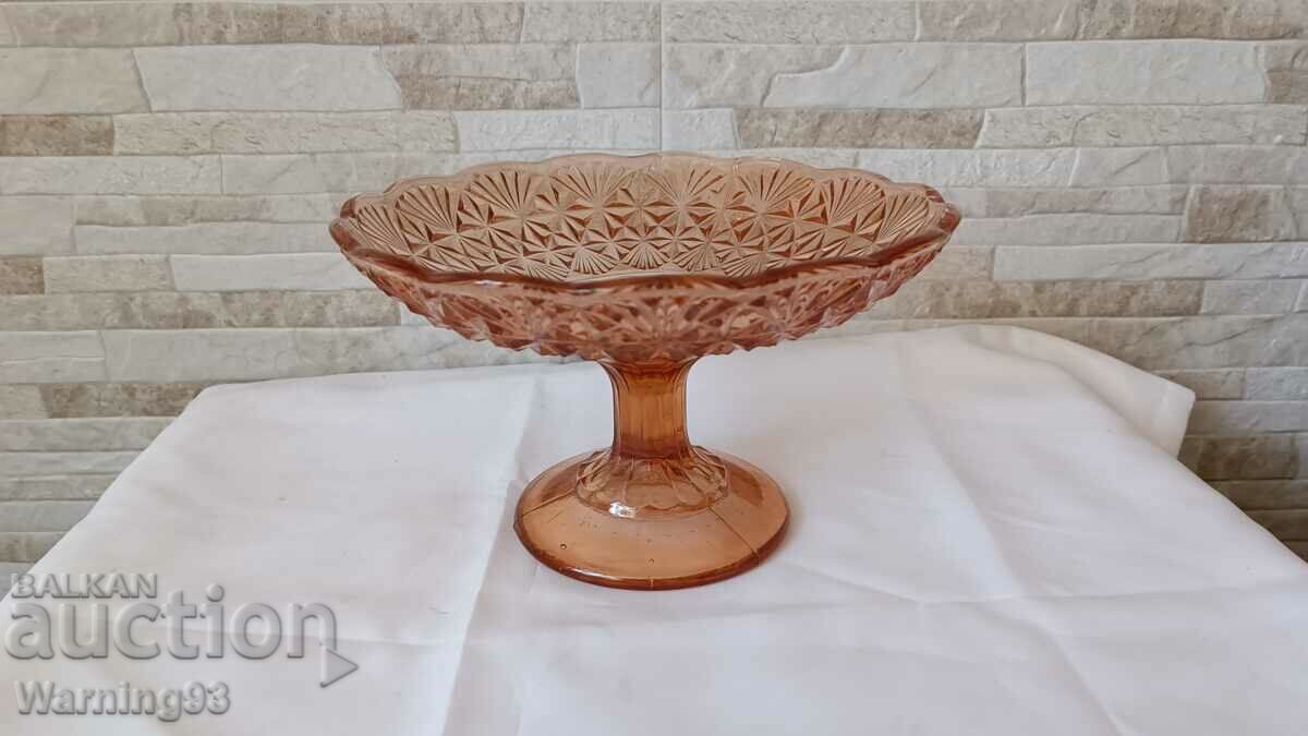 Γυάλινη φρουτιέρα από social - έγχρωμο γυαλί