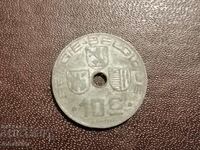 1945 10 centimes Zinc Belgium