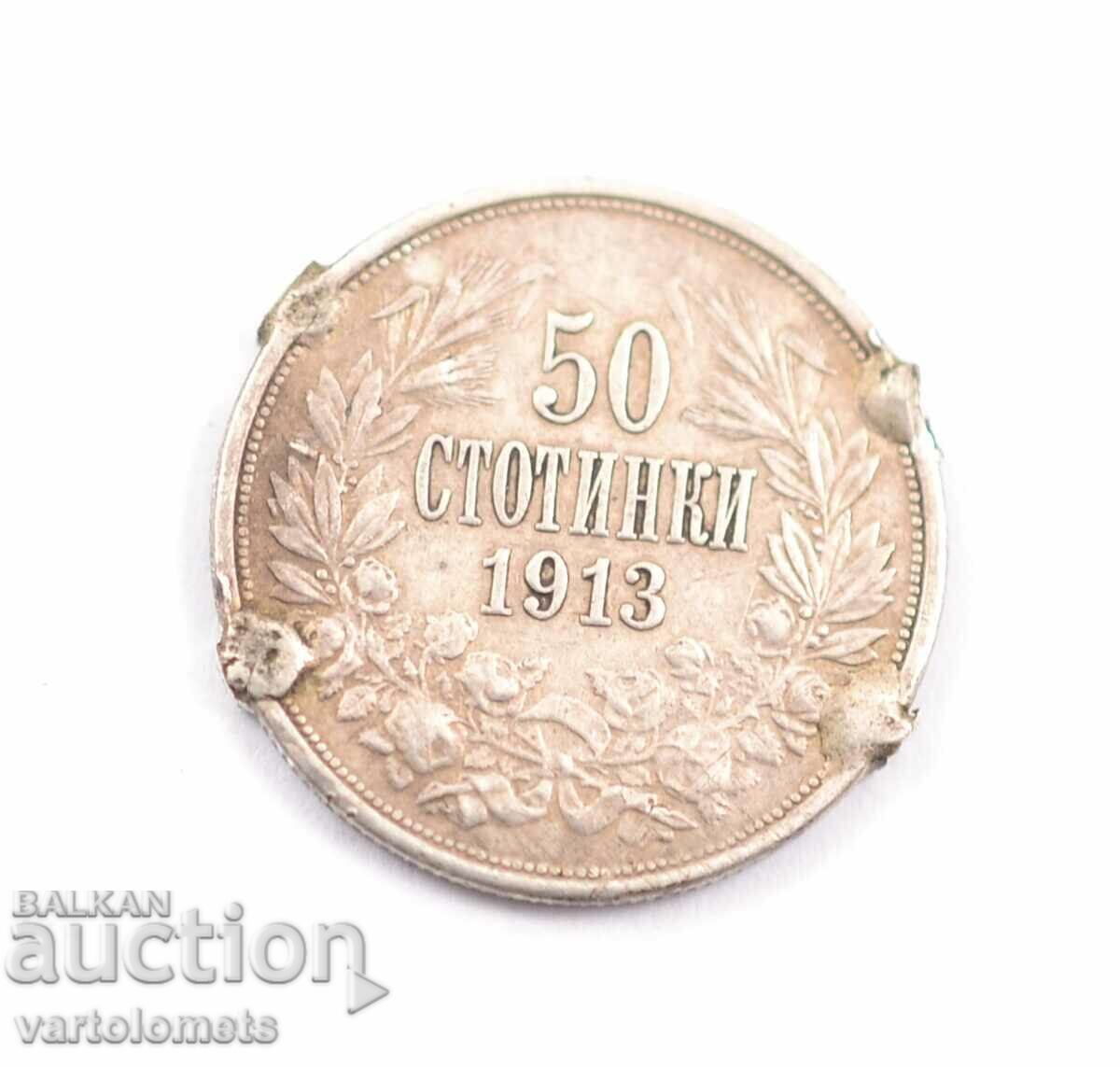 50 σεντς 1913 - Βουλγαρία › Βασιλιάς Φερδινάνδος Α' Βούλγαρος 50 σεντς 1913 - Βουλγαρία › Βασιλιάς Φερδινάνδος Α' Βούλγαρος