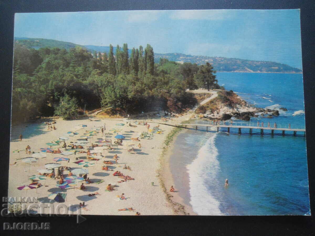 VARNA, Resort "Druzhba" - the beach, old postcard