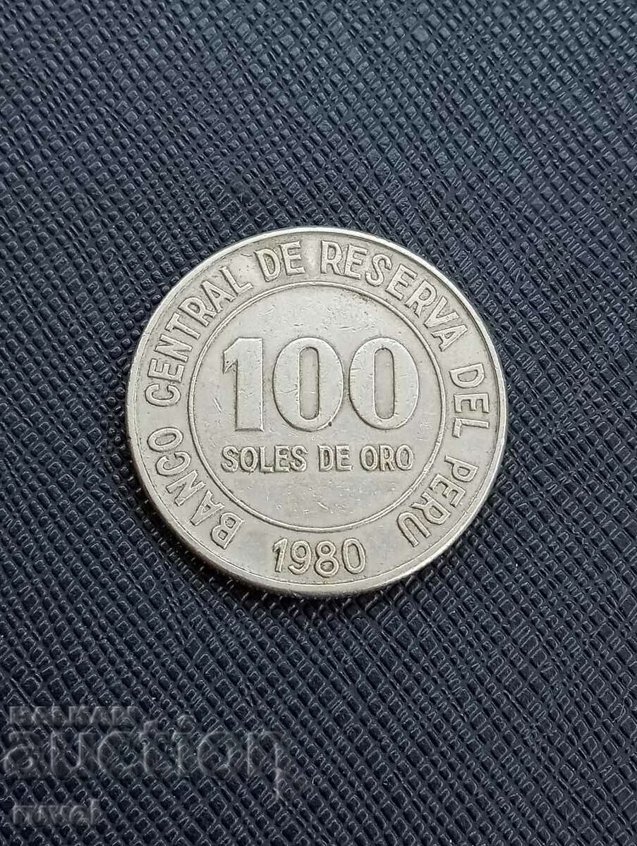 Перу 100 сол, 1980 г. Перу 100 сол, 1980 г.