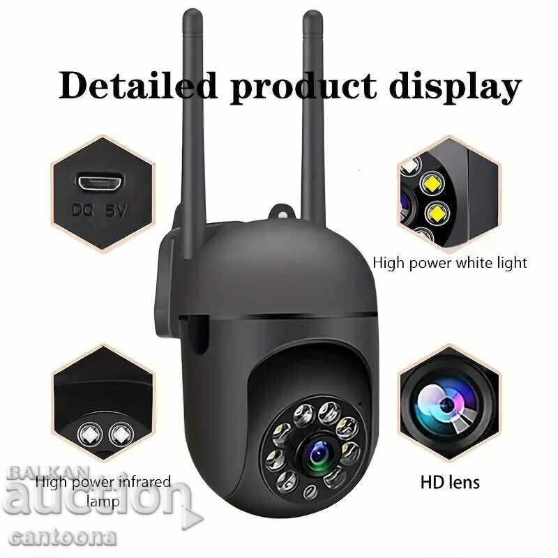 Cameră IP wireless WiFi 5 Mpx cu vedere pe timp de noapte, 360°, Full HD - 5 Cameră IP wireless WiFi 5 Mpx cu vedere pe timp de noapte, 360°, Full HD - 5