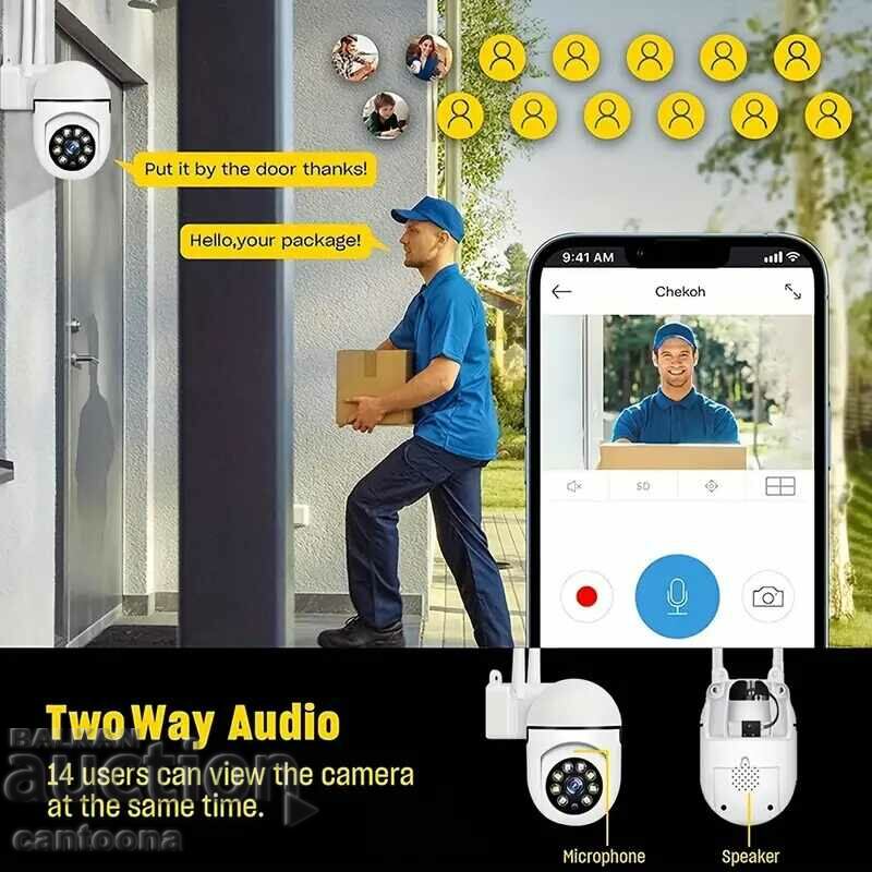 Cameră IP wireless WiFi 5 Mpx cu vedere pe timp de noapte, 360°, Full HD - 6 Cameră IP wireless WiFi 5 Mpx cu vedere pe timp de noapte, 360°, Full HD - 6