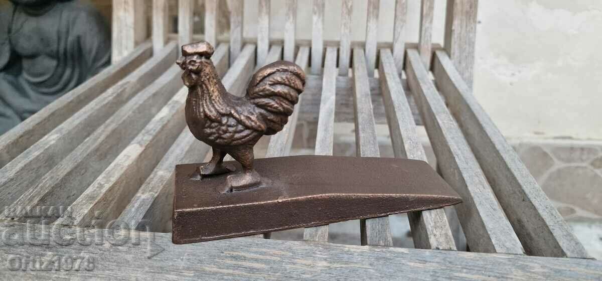 Παράδοση Πώμα πόρτας από χυτοσίδηρο, κόκορας - 414g